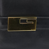 Gucci Black Calfskin Square G Shoulder Bag