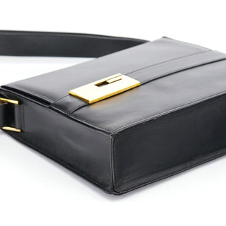 Gucci Black Calfskin Square G Shoulder Bag