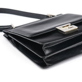 Gucci Black Calfskin Square G Shoulder Bag