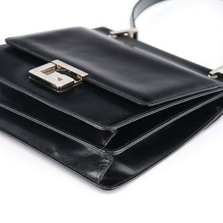Gucci Black Calfskin Square G Shoulder Bag