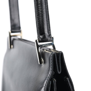 Gucci Black Calfskin Square G Shoulder Bag