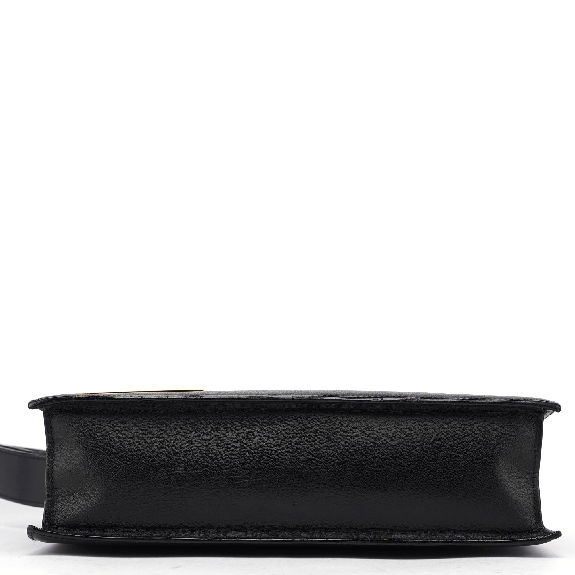 Gucci Black Calfskin Square G Shoulder Bag