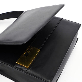 Gucci Black Calfskin Square G Shoulder Bag