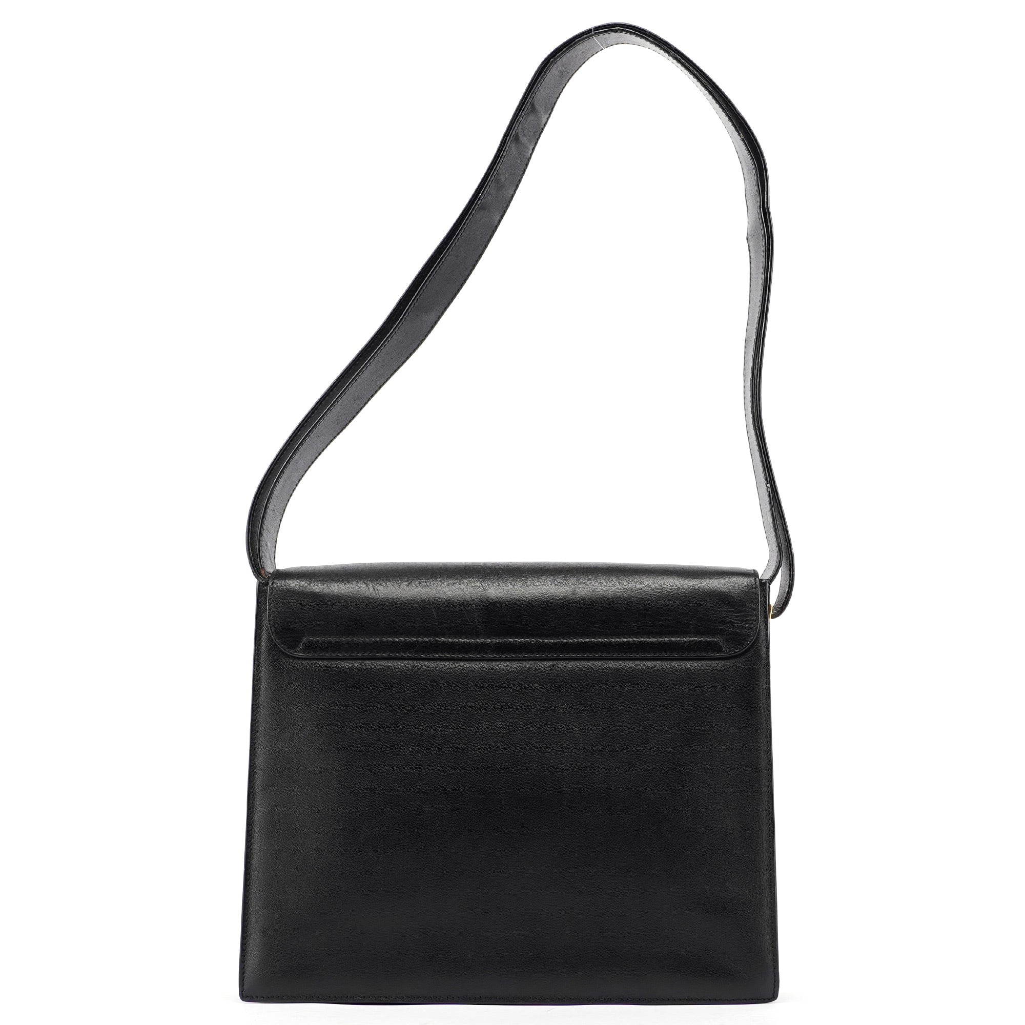 Gucci Black Calfskin Square G Shoulder Bag