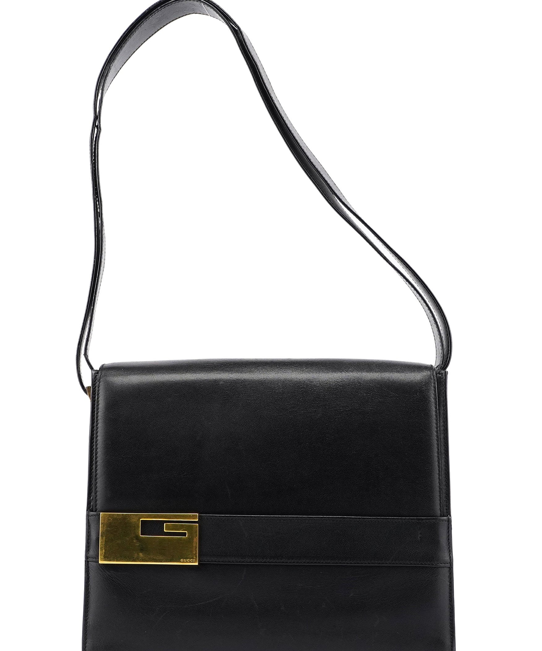 Gucci Black Calfskin Square G Shoulder Bag