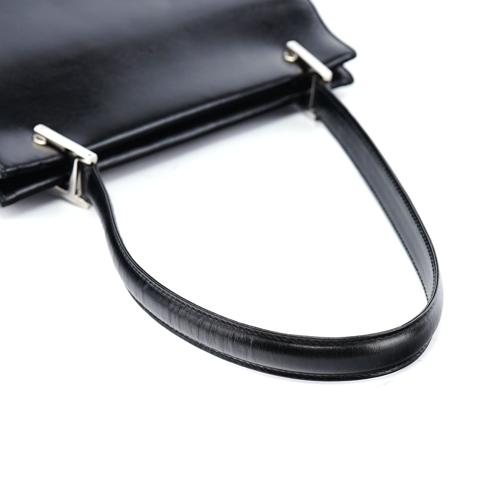 Gucci Black Calfskin Square G Shoulder Bag