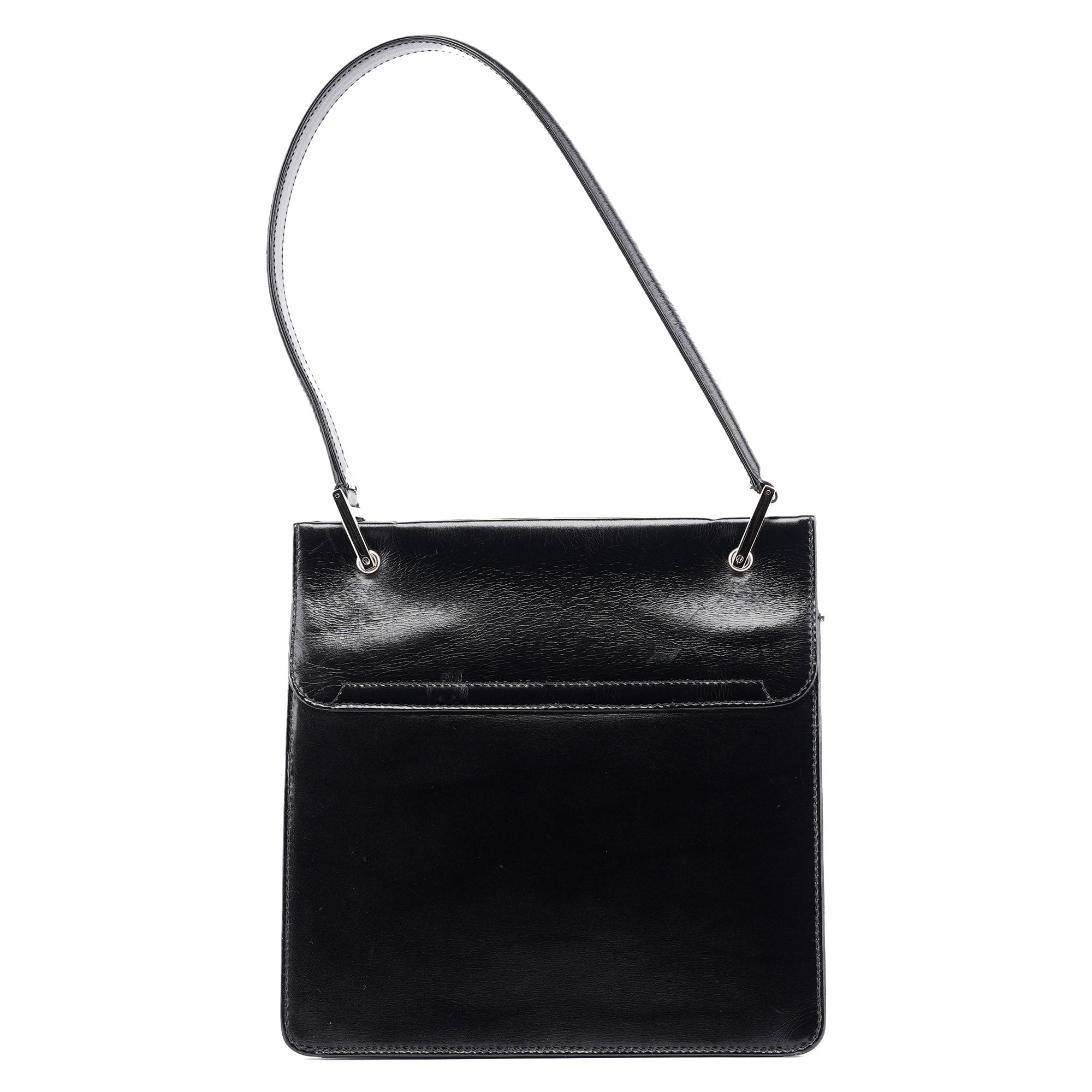 Gucci Black Calfskin Square G Shoulder Bag