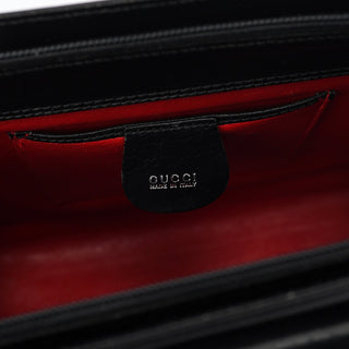 Gucci Black Calfskin Square G Tote Bag