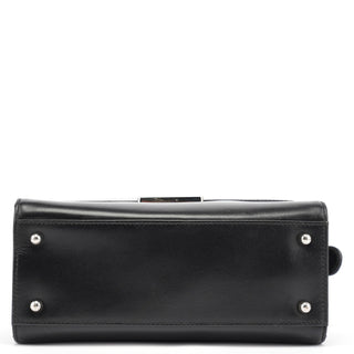 Gucci Black Calfskin Square G Tote Bag