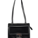 Gucci Black Calfskin Square G Tote Bag