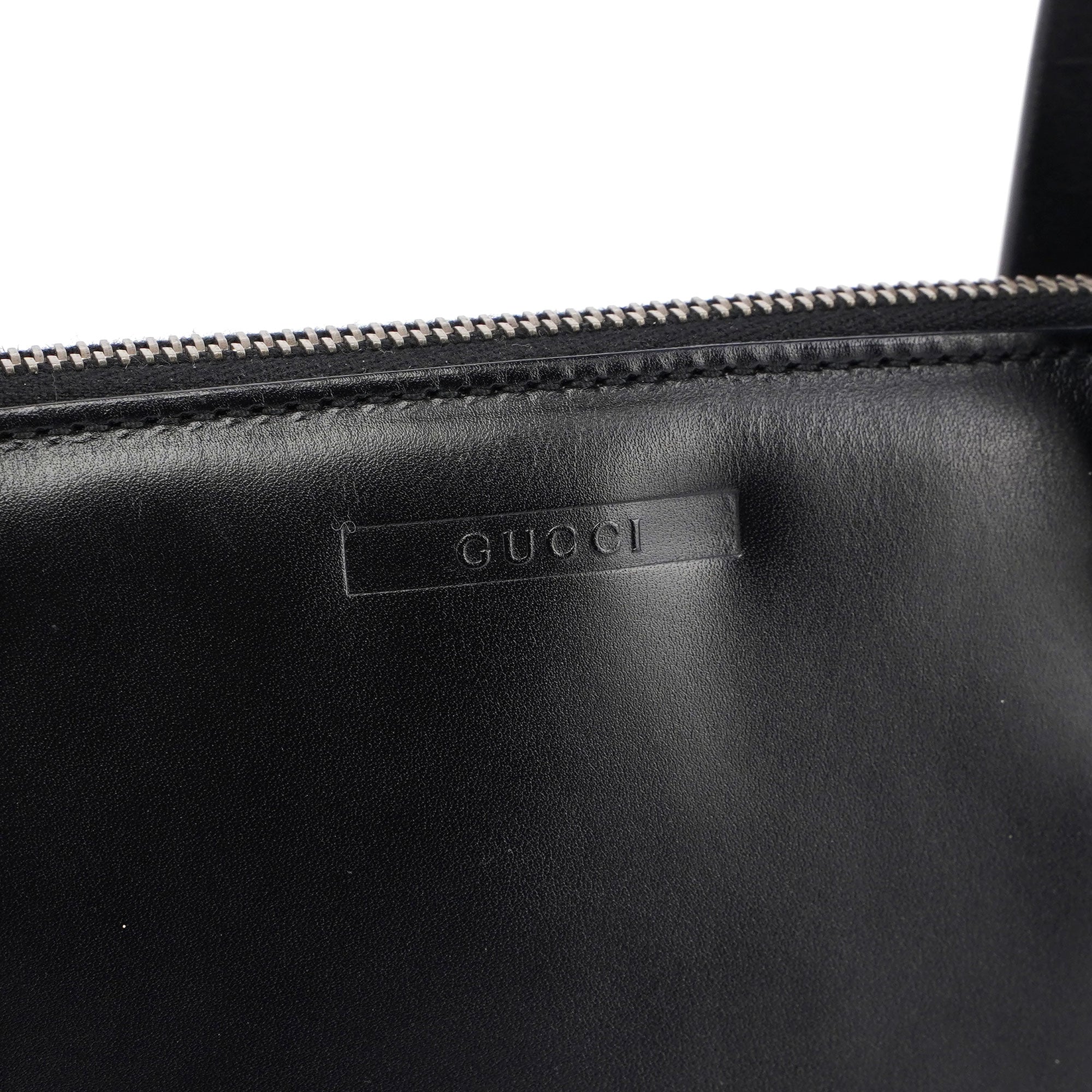 Gucci Black Calfskin Stud Tote Bag