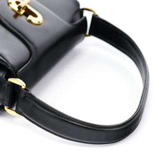 Gucci Black Calfskin Turnlock G Shoulder Bag