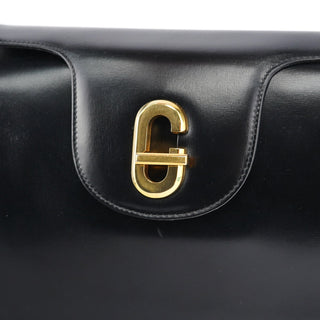 Gucci Black Calfskin Turnlock G Shoulder Bag