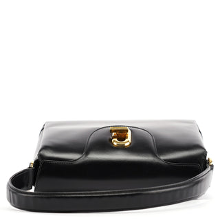 Gucci Black Calfskin Turnlock G Shoulder Bag