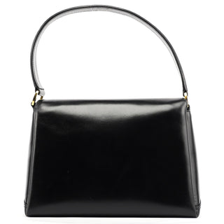 Gucci Black Calfskin Turnlock G Shoulder Bag