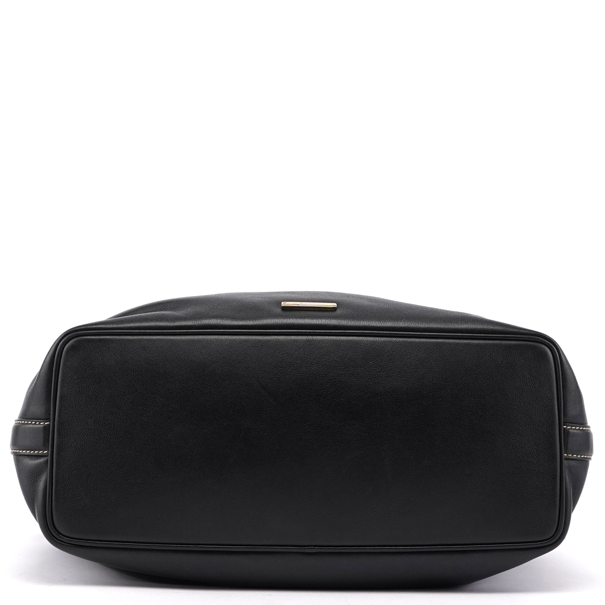 Gucci Black Calfskin V Hobo Shoulder Bag