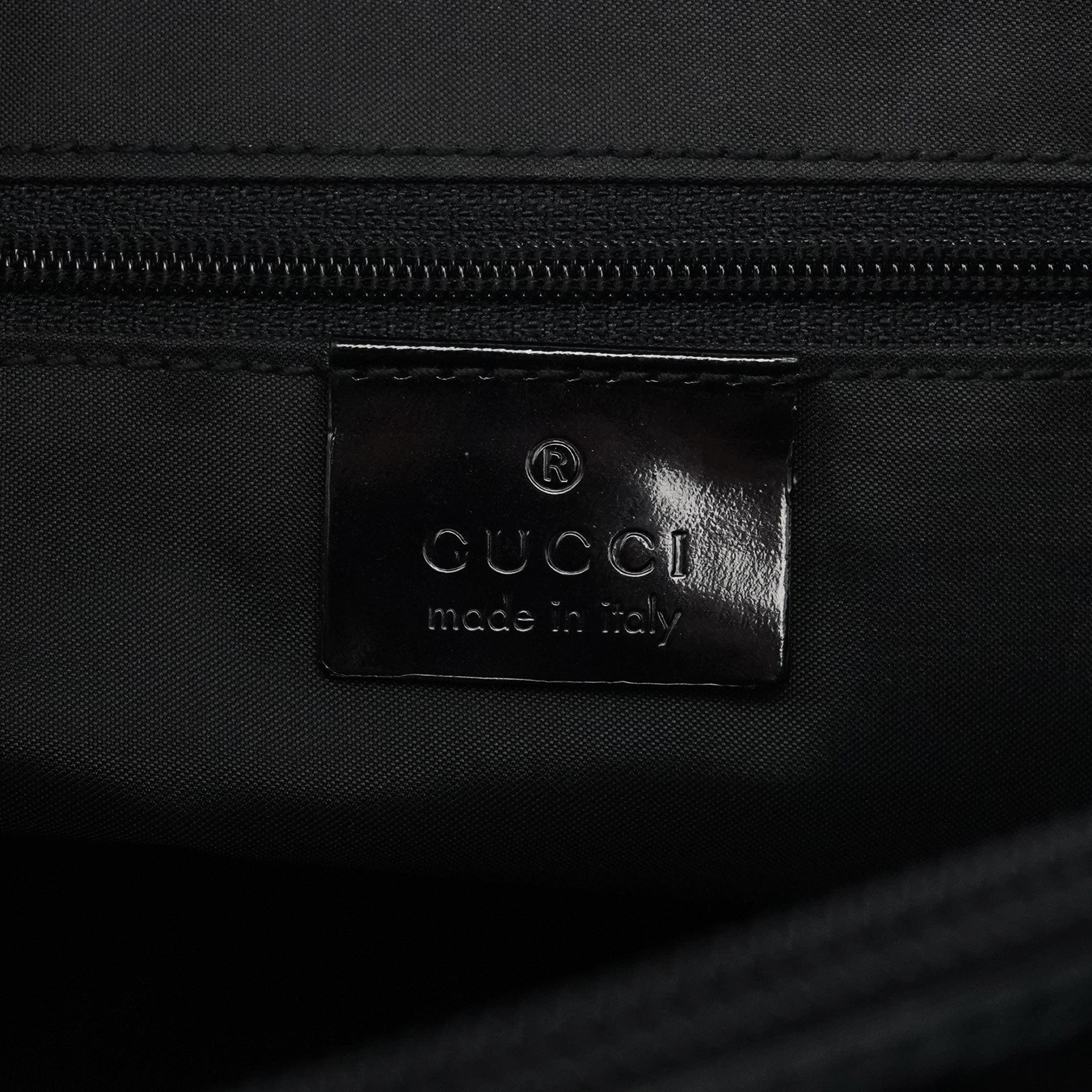 Gucci Sac cabas deux portés Bamboo en toile noire