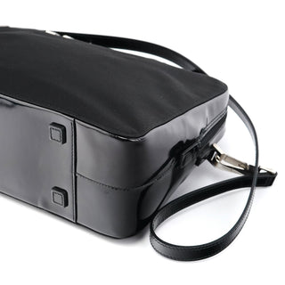 Gucci Black Canvas Bamboo 2-Way Tote Bag