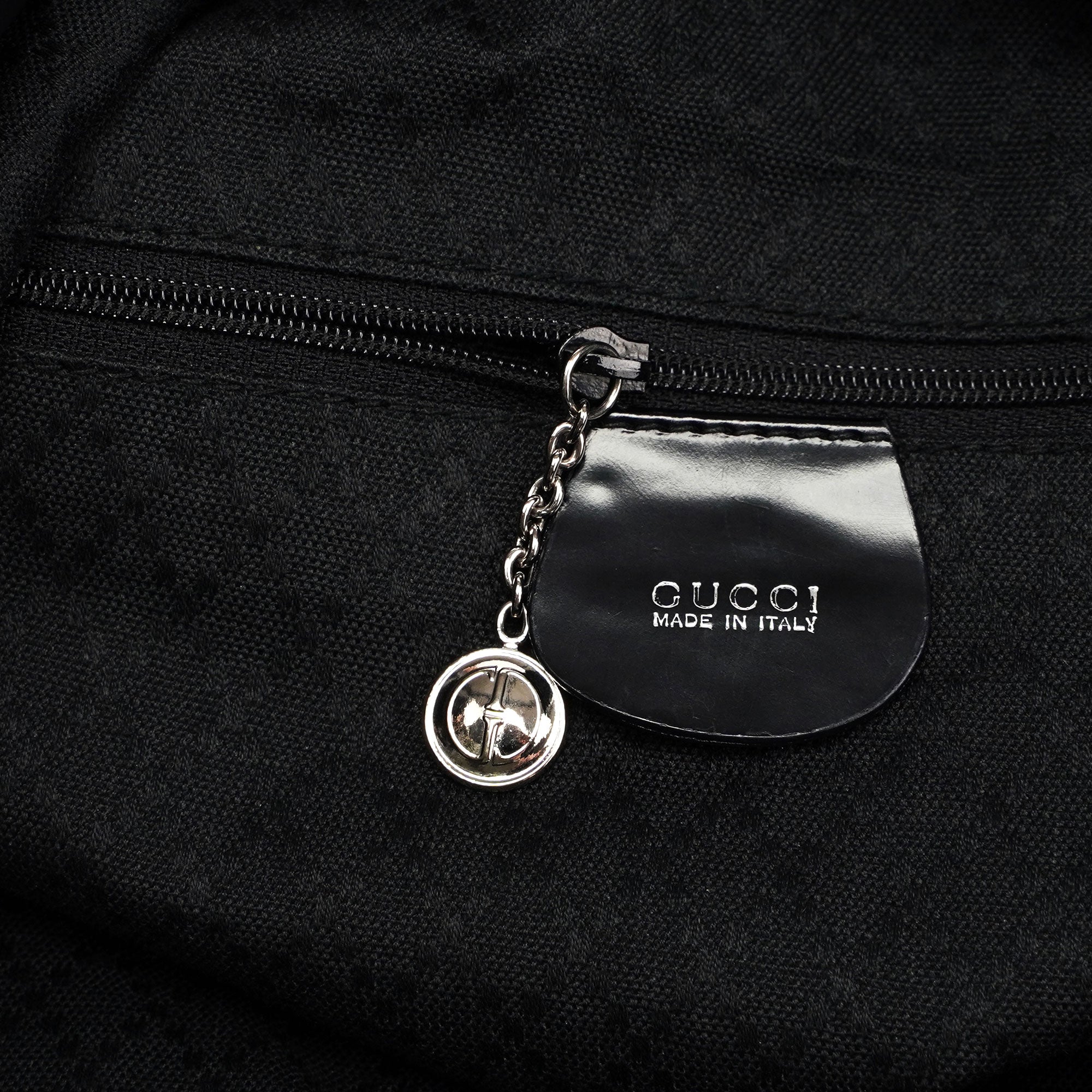 Gucci Sac 2 portés Bamboo en toile noire