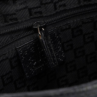 Gucci Black Canvas Bamboo Jackie Shoulder Bag