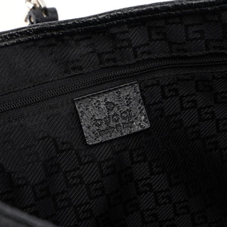 Gucci Black Canvas Bamboo Jackie Shoulder Bag