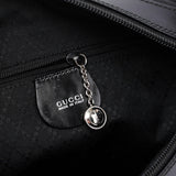 Gucci Sac porté épaule Bamboo en toile noire