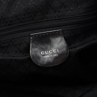 Gucci Black Canvas Bamboo Shoulder Bag