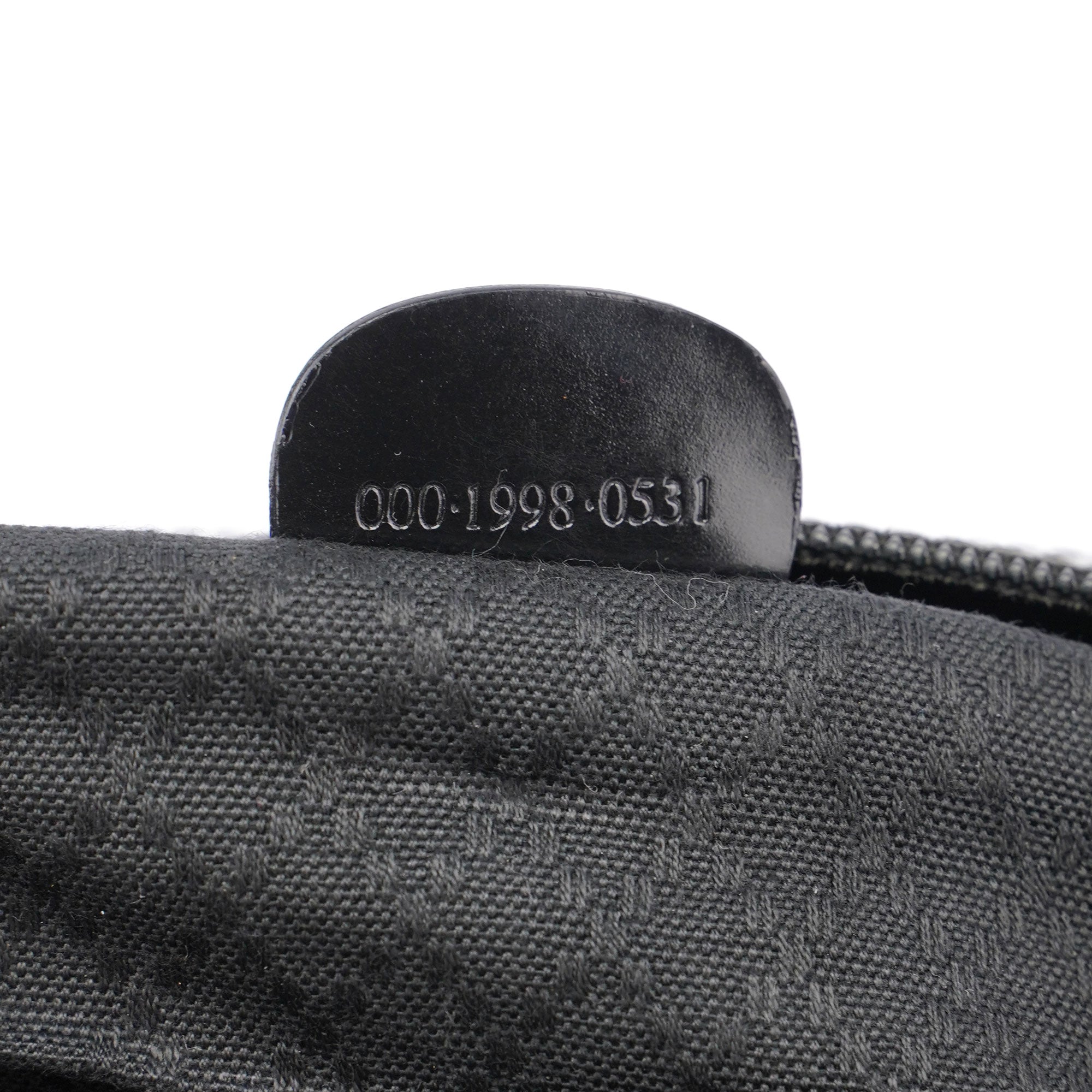Gucci Black Canvas Bamboo Shoulder Bag
