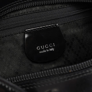 Gucci Black Canvas Bamboo Shoulder Bag