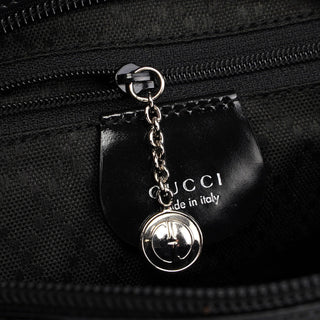 Gucci Black Canvas Bamboo Shoulder Bag