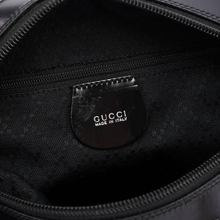 Gucci Black Canvas Bamboo Shoulder Bag