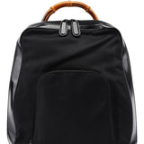 Gucci Black Canvas Bamboo Shoulder Bag