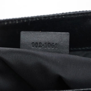 Gucci Black Canvas Bamboo Tote Bag