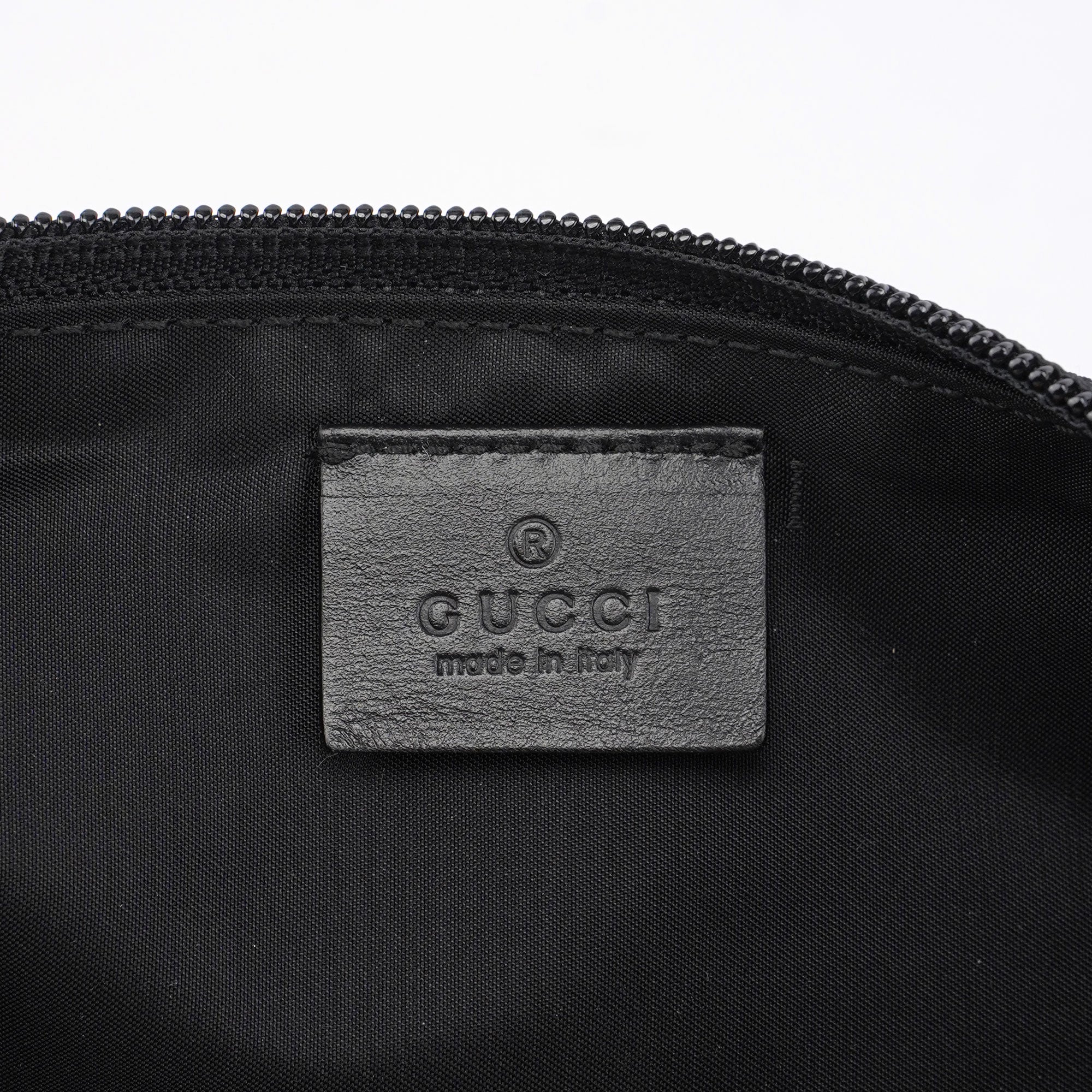 Gucci Boat Pochette en toile noire