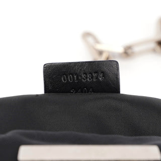 Gucci Black Canvas Chain Shoulder Bag