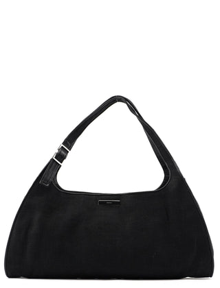 Gucci Black Canvas Dual Handle Shoulder Bag