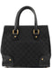 Gucci Black Canvas GG Leather Tote