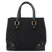 Gucci Black Canvas GG Leather Tote