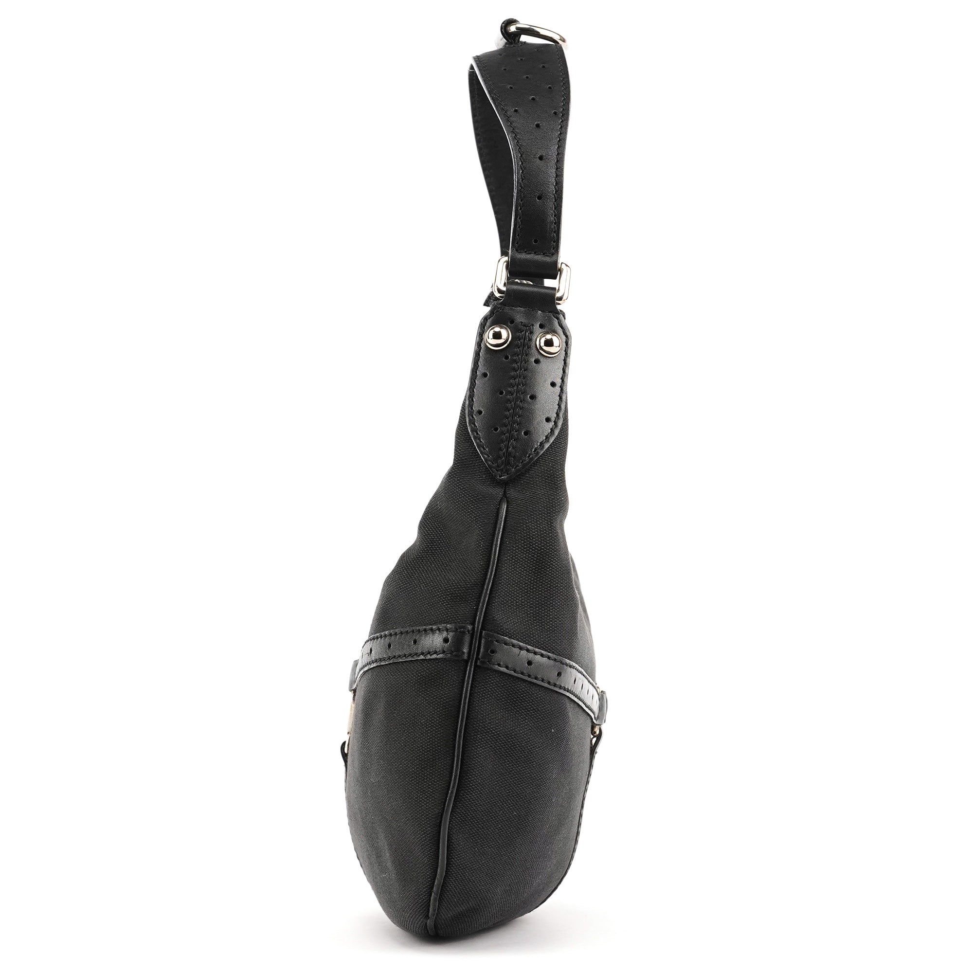 Gucci Sac porté épaule logo GG en toile noire