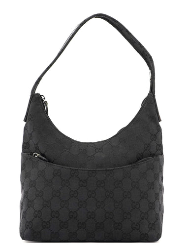 Gucci Black Canvas GG Shoulder Bag