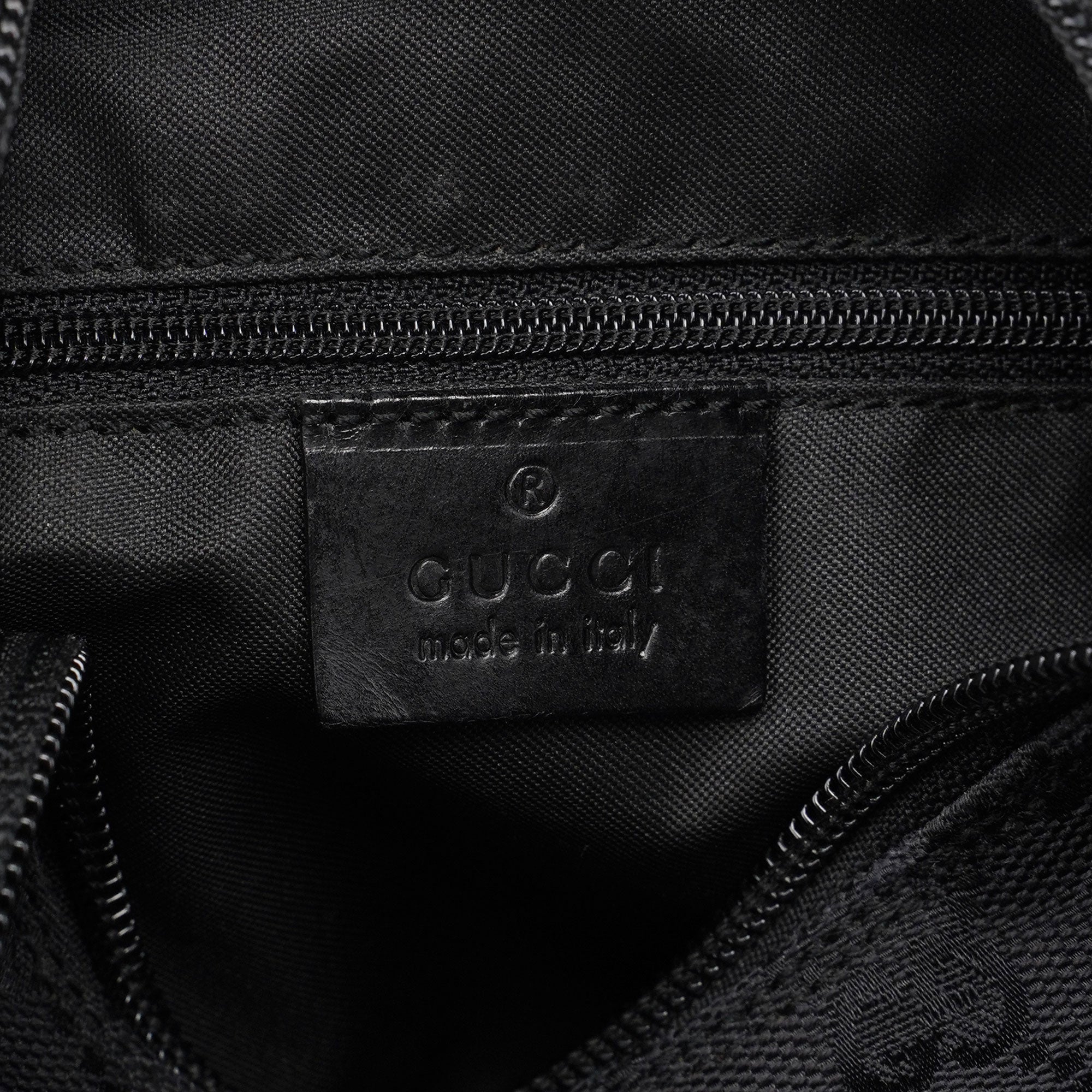 Gucci Black Canvas GG Shoulder Bag