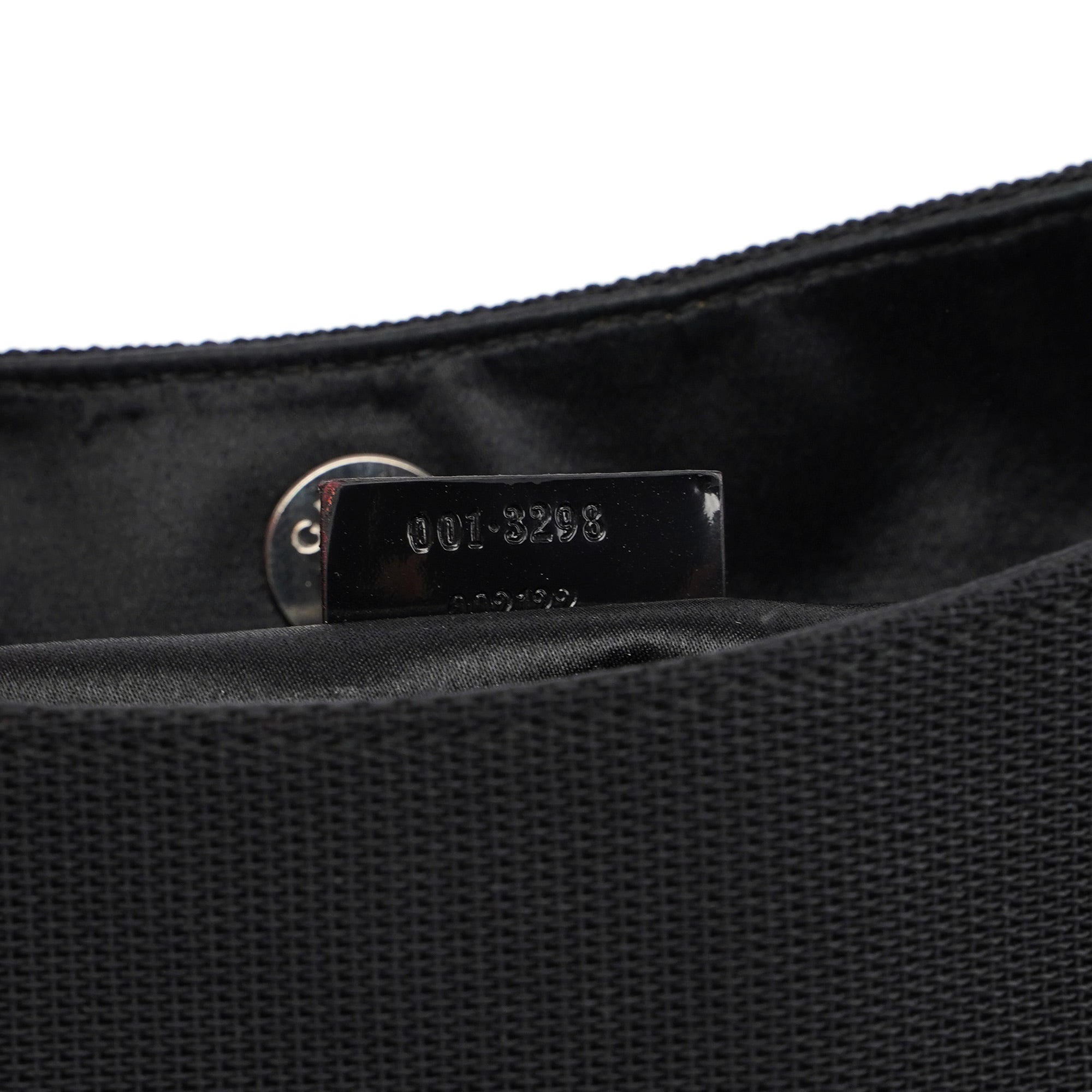 Gucci Black Canvas Hobo Shoulder Bag