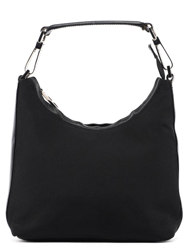 Gucci Black Canvas Hobo Shoulder Bag