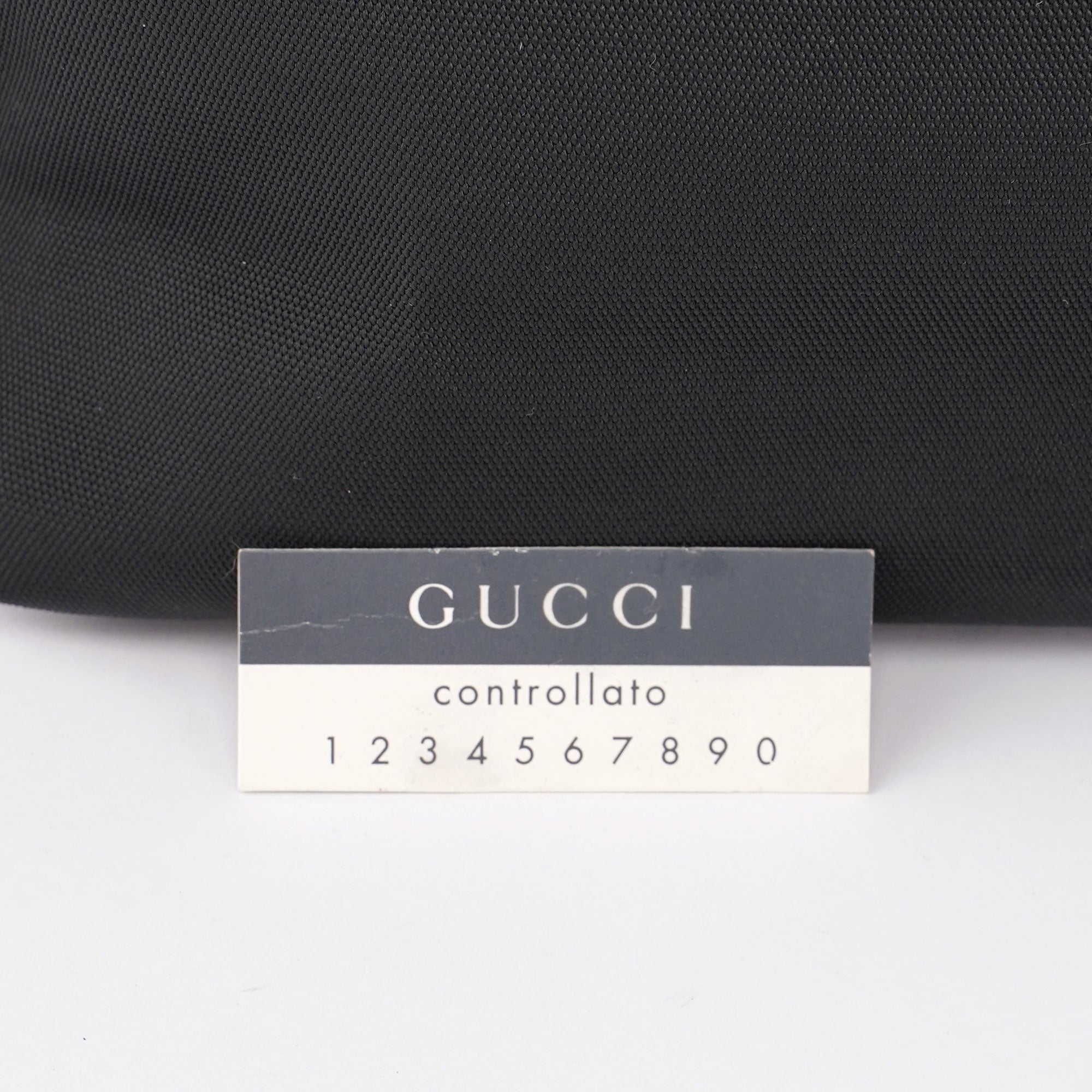 Gucci Black Canvas Hobo Shoulder Bag