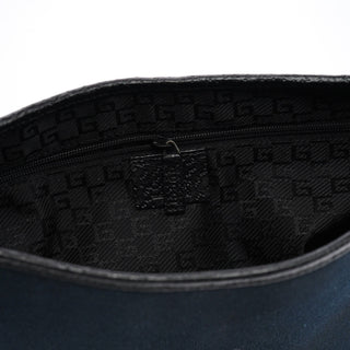 Gucci Black Canvas Jackie Bamboo Shoulder Bag