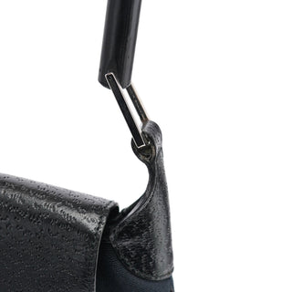 Gucci Black Canvas Jackie Bamboo Shoulder Bag