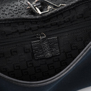 Gucci Black Canvas Jackie Bamboo Shoulder Bag