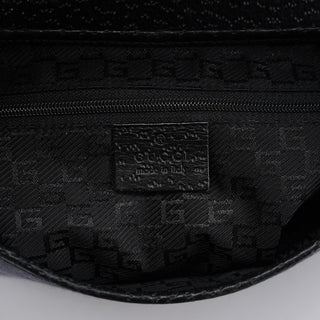 Gucci Black Canvas Jackie Bamboo Shoulder Bag