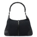 Gucci Black Canvas Jackie Bamboo Shoulder Bag