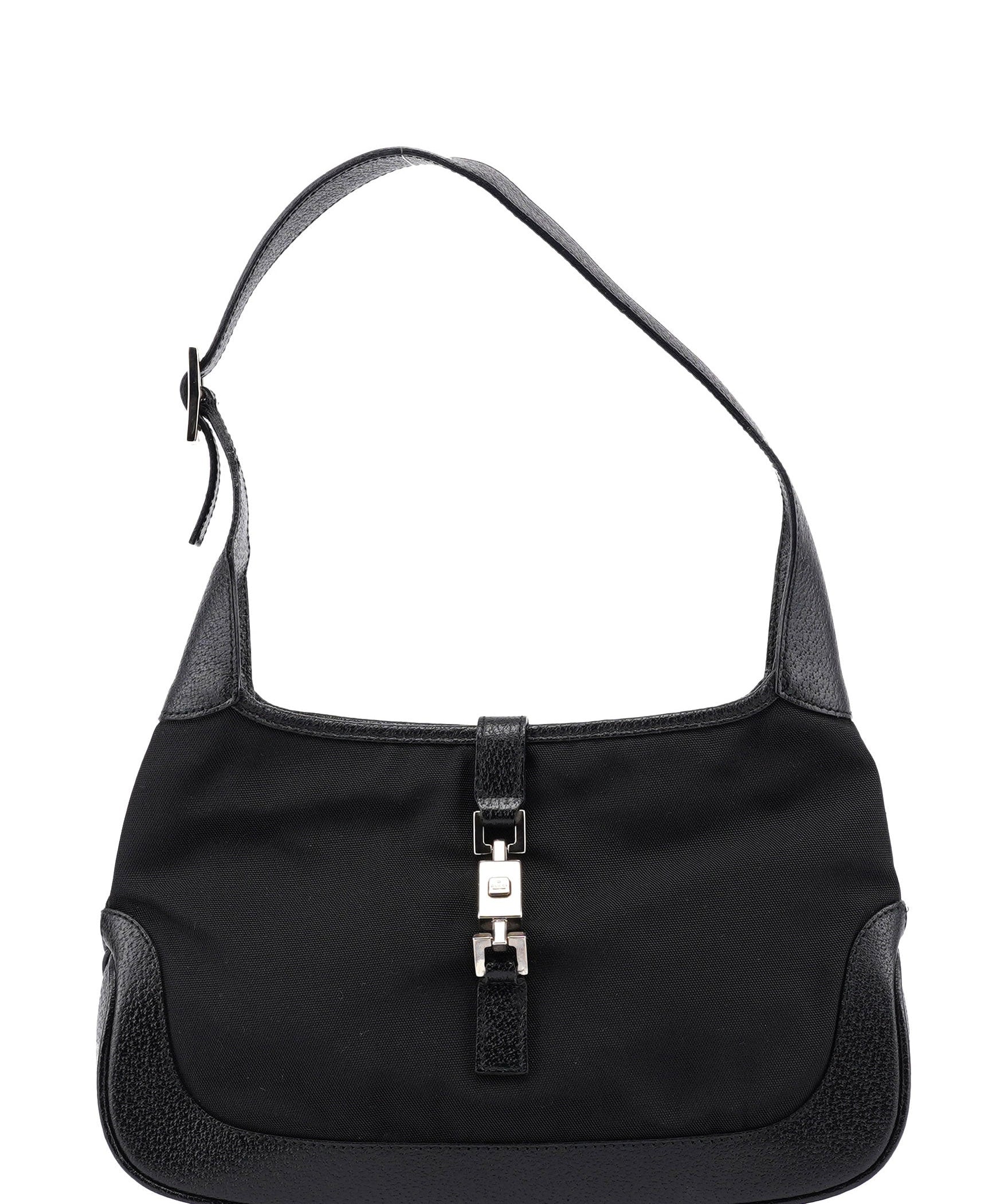 Gucci Black Canvas Jackie Shoulder Bag